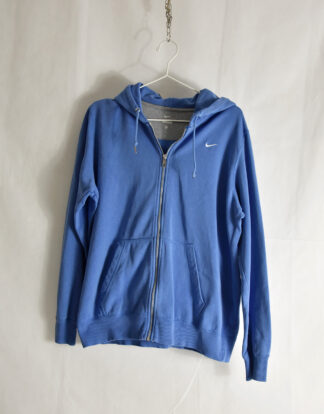 Nike blue zipped hooded sweatshirt - XL