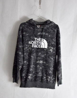 The North Face camouflage grey print hooded sweatshirt - M