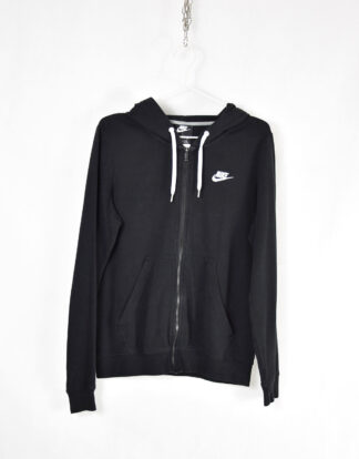 Nike black zipped hooded sweatshirt - M