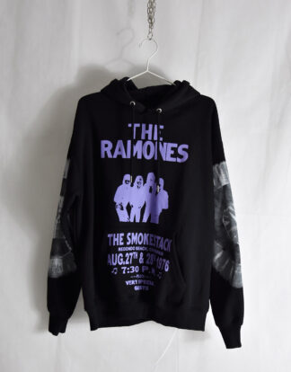The Ramones purple logo black hooded sweatshirt - L