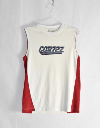White and red tank top - S