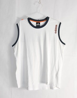Adidas white and black tank top - XL