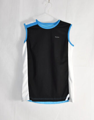 Reebok black and white tank top blue details - L