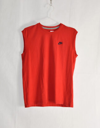 Nike red tankt top black small logo - M