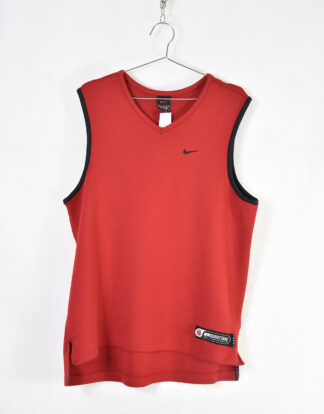 Nike dark red tank top black details - M