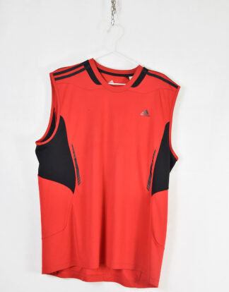 Adidas red and black tank top - XL