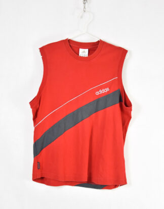 Adidas red and grey tankt top - L