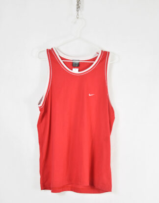 Nike red tank top white details - L