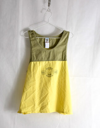 Adidas retro yellow two tone tank top - L