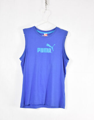 Puma blue logo indigo tank top - XL