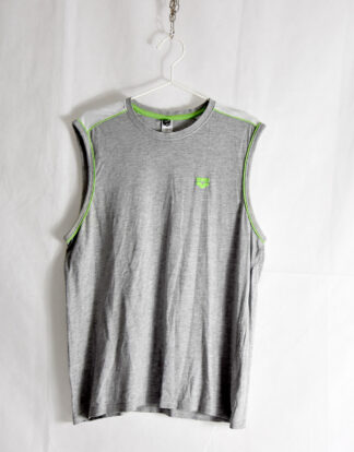 Arena grey tank top neon green details - XL