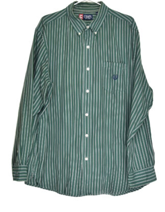 Chaps green vertical lines shirt - XL