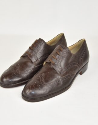 Broguies dark brown leather oxford shoes