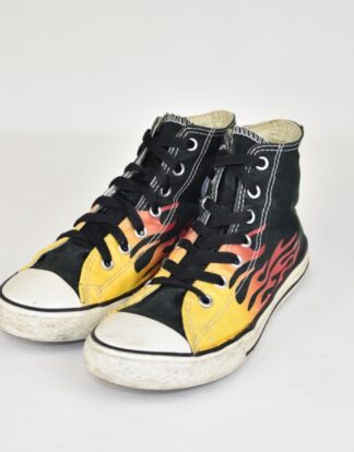 Converse all stars fire printed high shoes